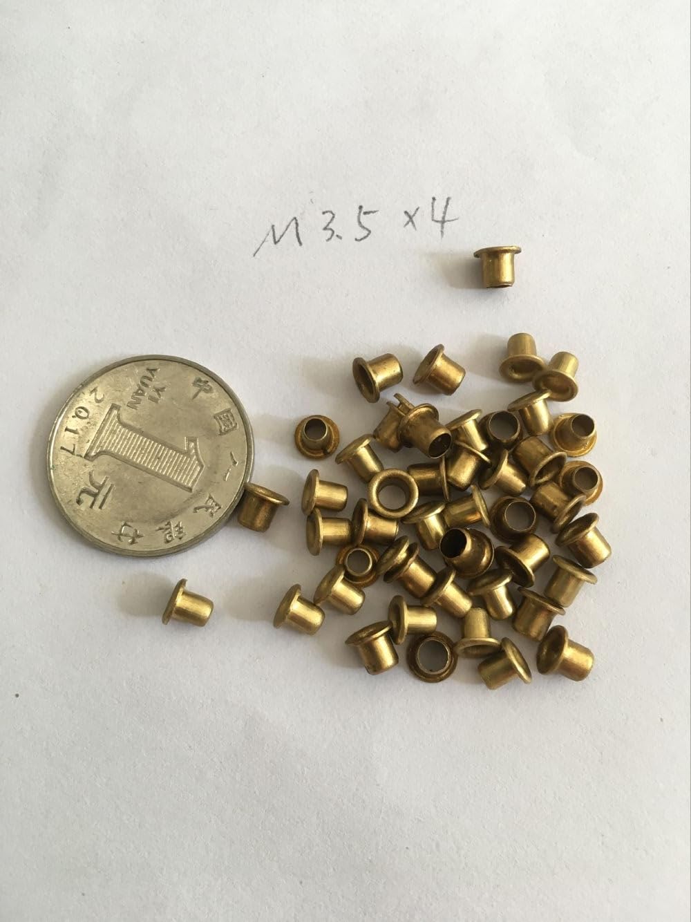 500 pz M3.5 * 4/5/6mm Ottone Occhiello Rivetto Dado Rame Dado Foro Passante Rivetti Passacavo In Ottone Rivetto-M3.5x6mm