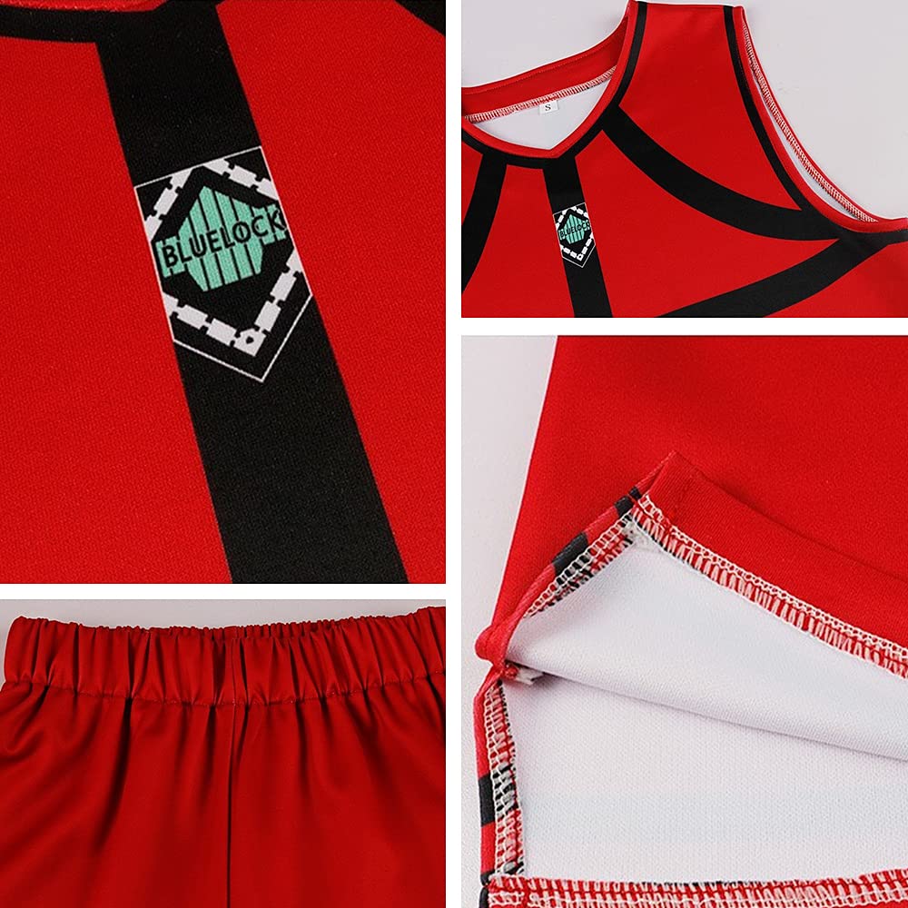 Charous Anime Manga Blue Lock Cosplay Itoshi Rin Sportbekleidung, Unisex, Sportkostüm für Cosplay