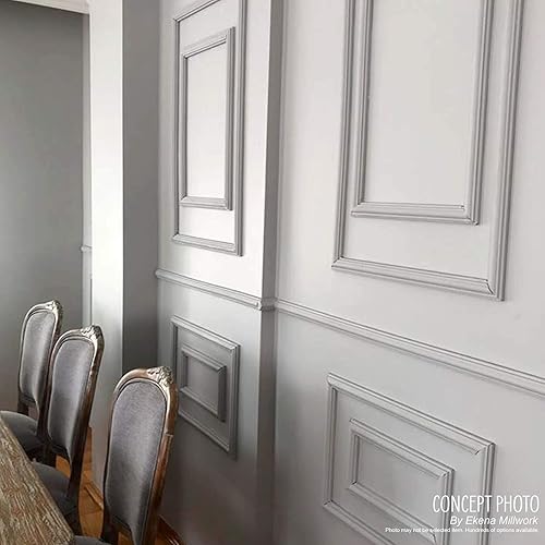 Miniatura 4 de Ekena Millwork PML05X34ST-CASE-12 Stockport Marcos premoldeados (paquete de 12) Panel Moldeado, 4 58"W x 34"H, imprimado