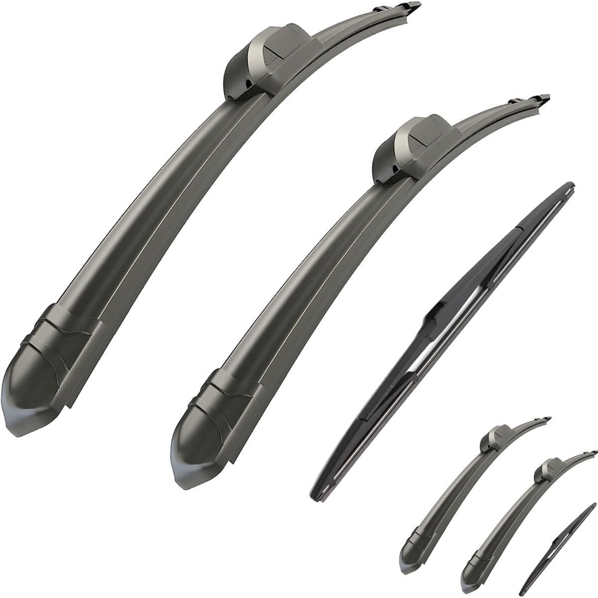 Car Wiper Compatible with TOYOTA Prius 2003-2015 Car Front Rear Wiper Blades Soft Rubber Windscreen Wipers Auto Windshield 26"+16"+16" 2012 2013 2014 (Color : 6 wipers)