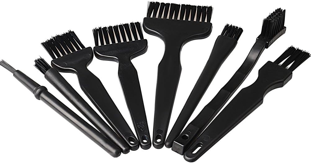 8 Pcs Keyboard Brush Small Anti Static Brushes Portable Nylon Brushes Cleaning Keyboard Brush Kit (Black)