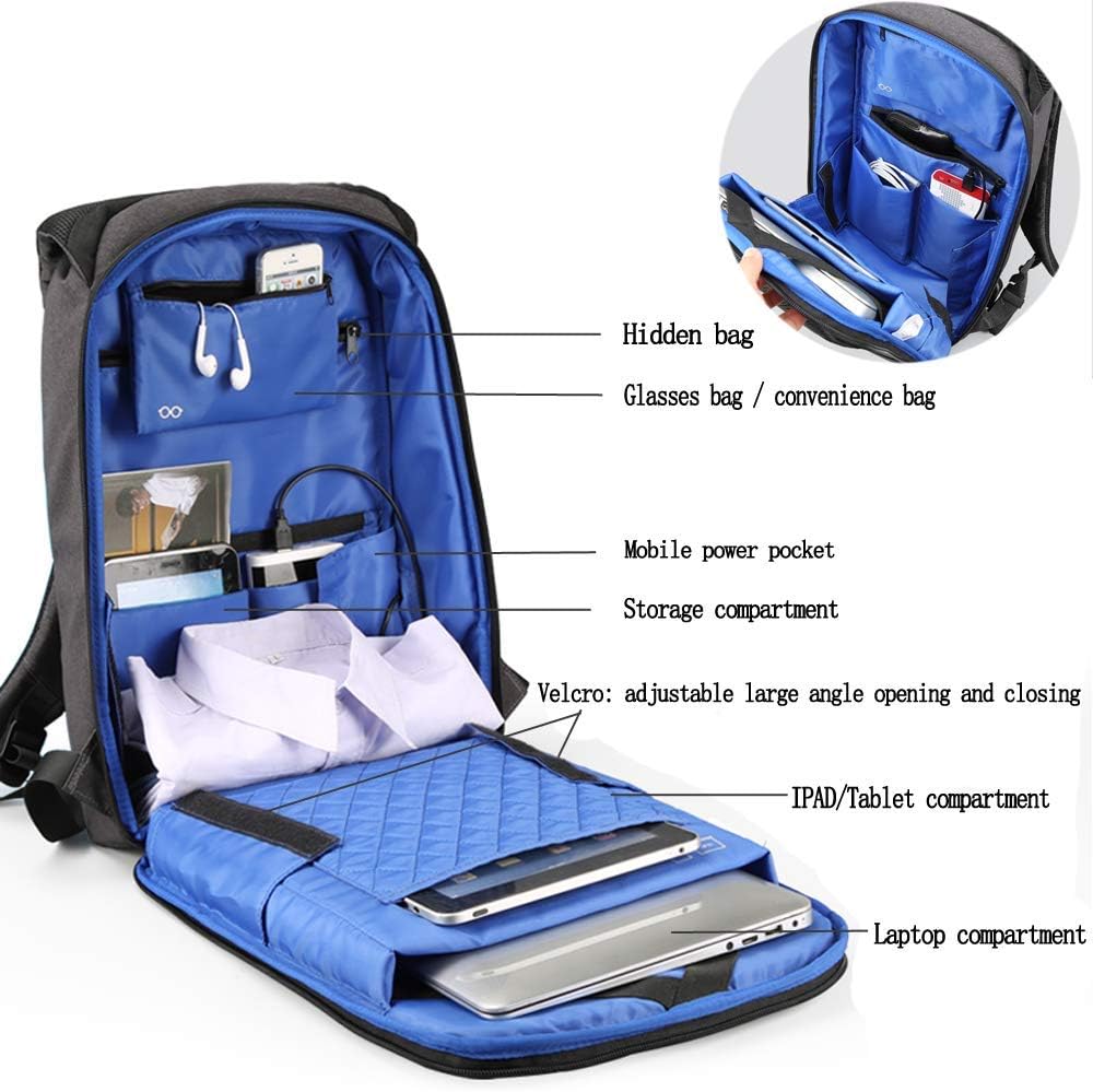 70% Off Discount Safty Anti-Theft Laptop Backpack,Vere Gloria Travel Laptop Daypack with USB Charging Port Anti Theft Bag Water Resistant Daily Use (Deep-Grey(15.6)) Promo Discount Up To 70% Off Safty Anti-Theft Laptop Backpack,Vere Gloria Travel Laptop Daypack with USB Charging Port Anti Theft Bag Water Resistant Daily Use (Deep-Grey(15.6))