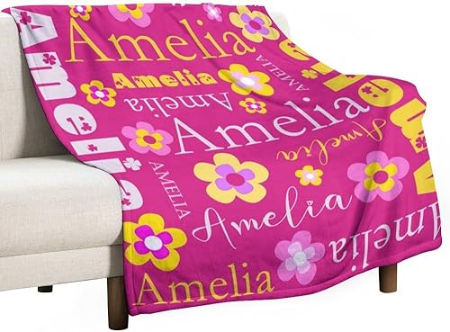 Miniatura 2 de Mantas personalizadas con nombre para niños y adultos, manta de bebé personalizada para niños y niñas, manta personalizada con nombre 30 x 40