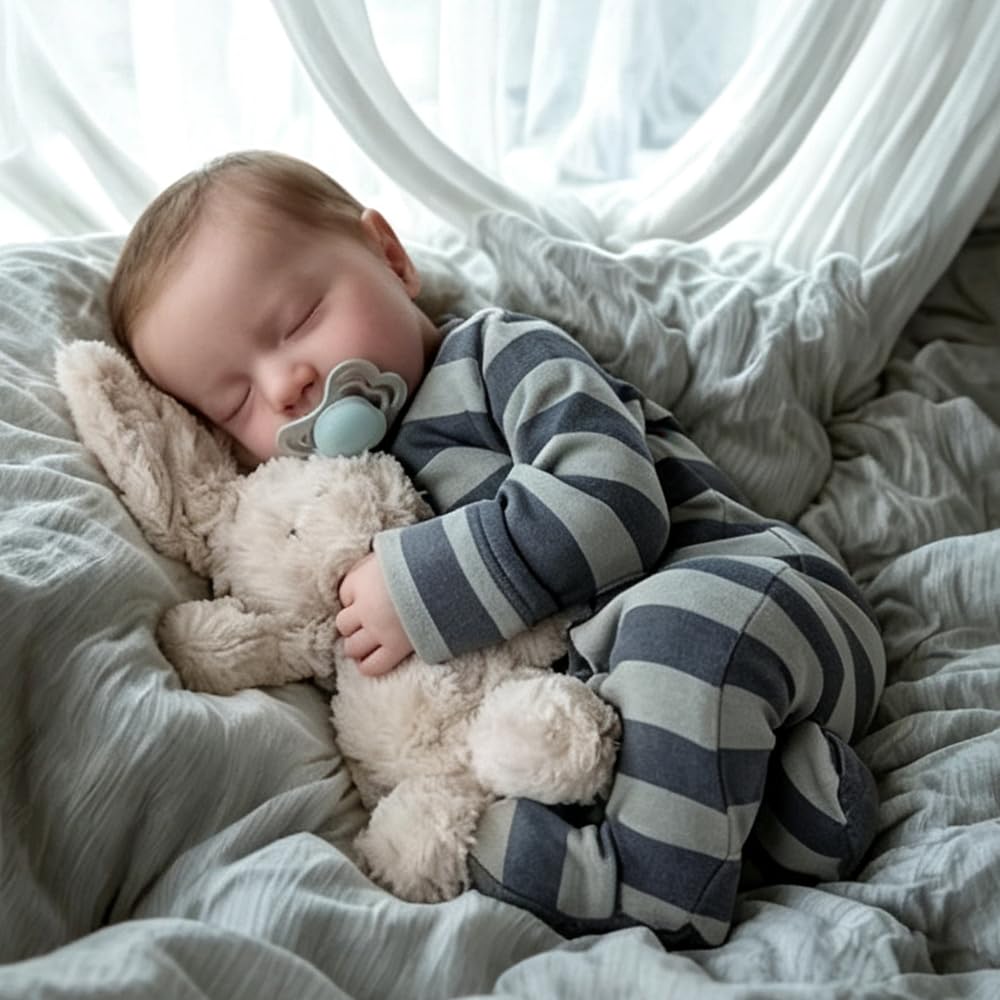 SYP Reborn Baby chłopiec 50 cm, śpiąca lalka, noworodka, ręcznie wykonana, realistyczna zabawka dla chłopców i dziewczynek, realistyczna lalka, prezent dla lalek Reborn, realistyczna z akcesoriami dla