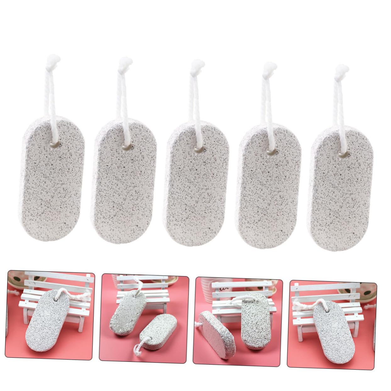 Pierre Volcanique Exfoliante pour Pieds Outils de Pédicure Solide pour Enlever Peau Morte 20pcs pour Bain de Pieds et Salon de Beauté