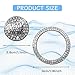 Eponcia 2PCS Rhinestone Push Start Button Cover Bling Car Accessories for Women, Sparkly Diamond Push to Starter Stop Button Decorative Cover, Key Ignition Knob Ring Crystal Emblem Sticker(White)