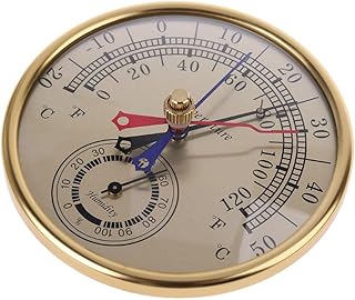 OUSIKA Home Dial Wall Mounted Home Thermometer Hygrometer Weather Station Min Max Thermometer Hygrometer,Weather Forecast Barometer， Barometer