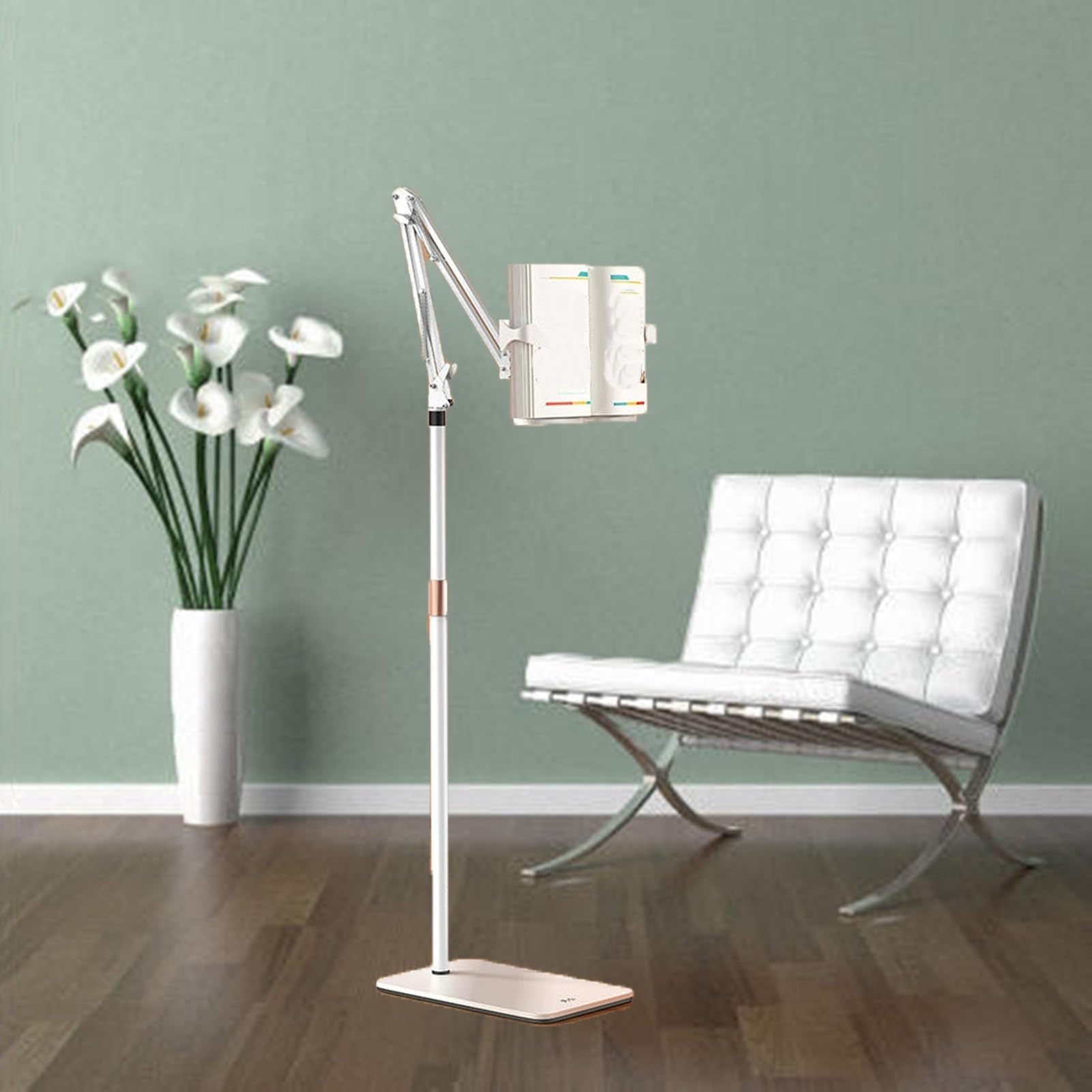 Generico Supporto Regolabile per Libri da Lettura, Libri di Cucina, spartiti Musicali e Laptop – Altezza 55-170 cm con fermapagine per Un utilizzo a Mani libere, Perfetto per casa e Ufficio.