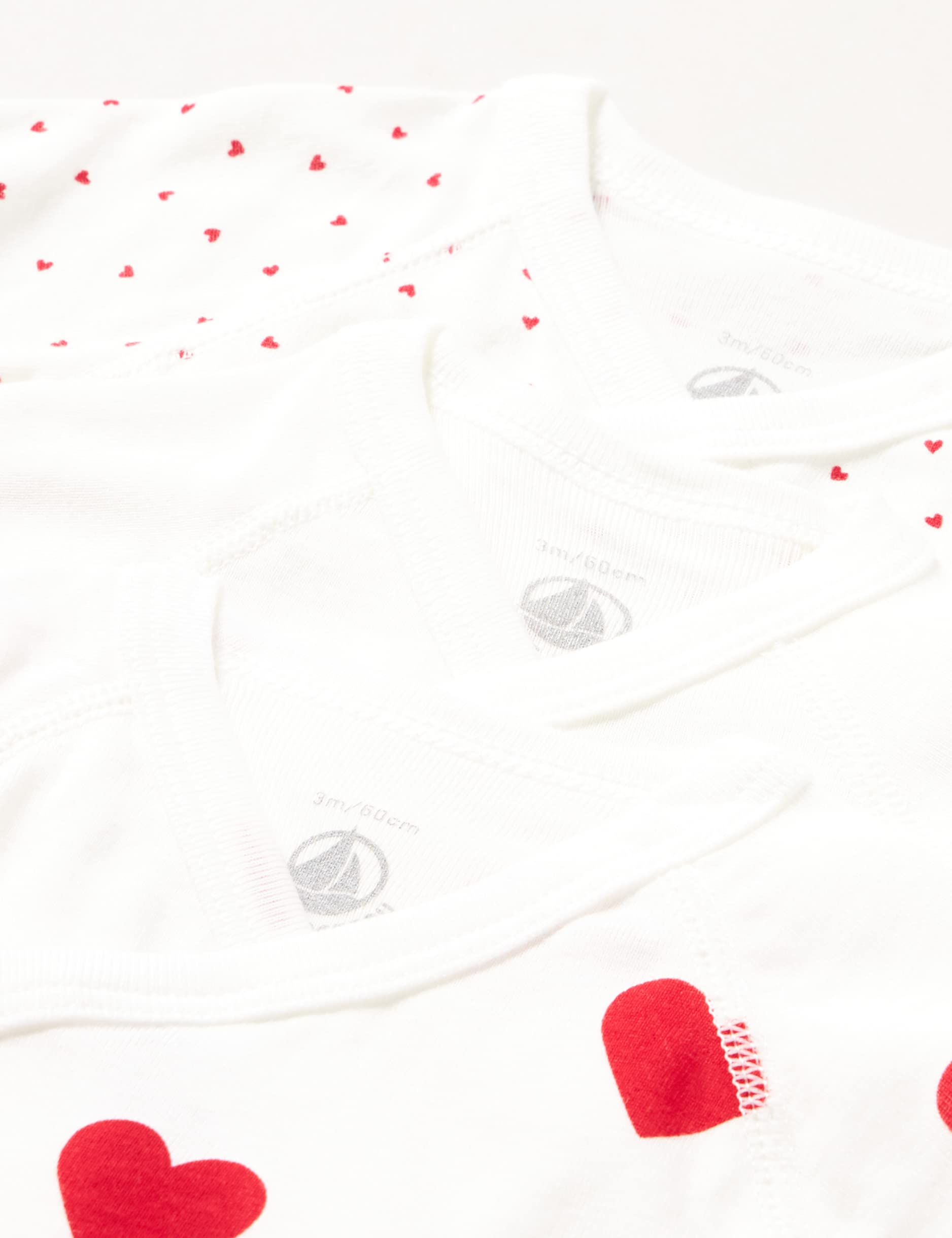 Petit Bateau Baby Short Sleeve Newborn Body (Pack of 3)