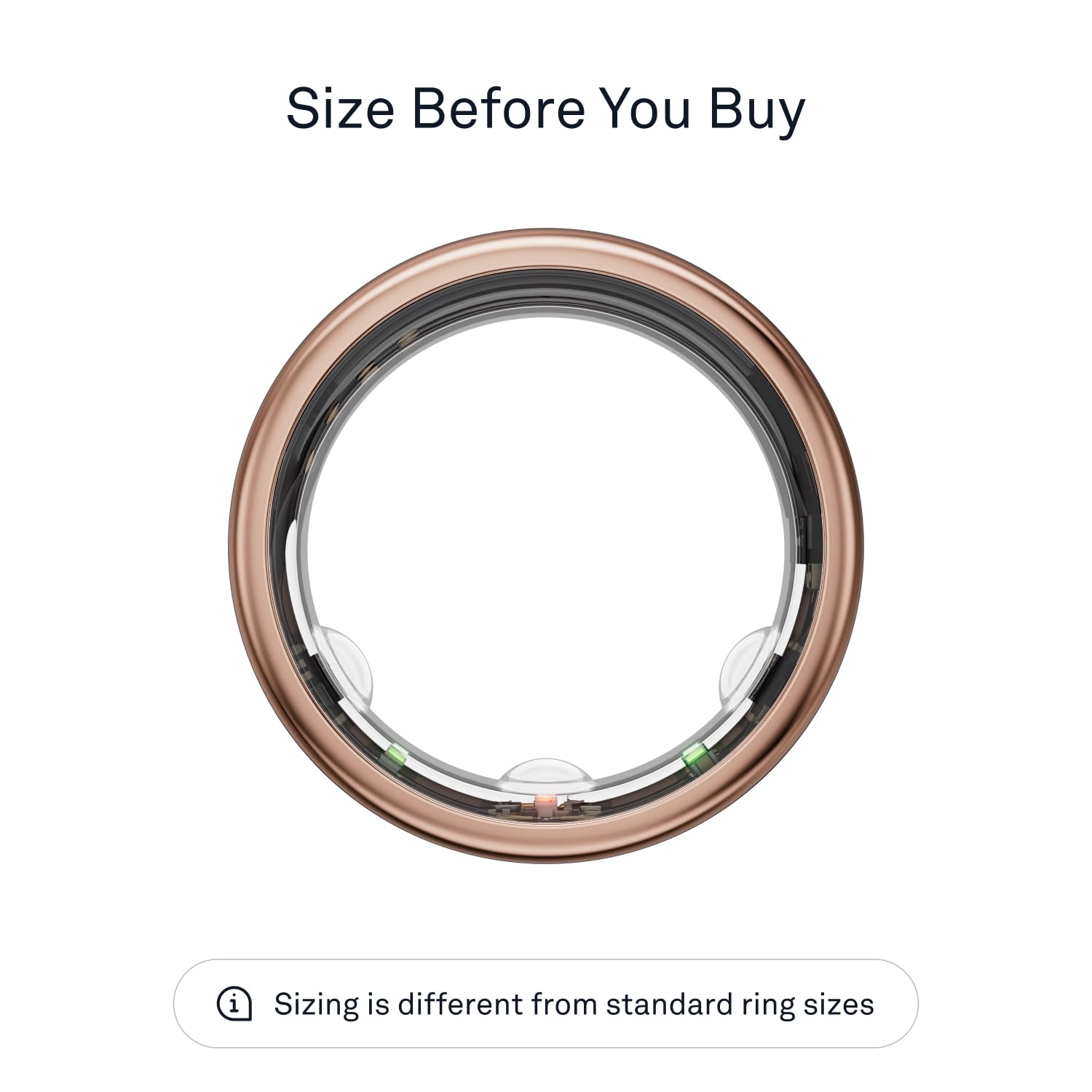 Oura Ring Gen3 Horizon - Misura 7, Rose Gold | Monitora sonno, frequenza cardiaca e fitness - Batteria fino a 7 giorni - Compatibile con iOS/Android - Provalo con il kit di misurazione Oura