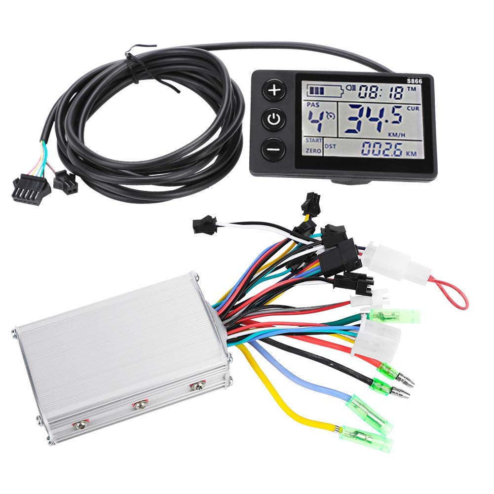 Contrôleur de Moteur Panneau d'affichage LCD étanche Kit de contrôleur sans Brosse pour vélo électrique Scooter(24V/36V 350W)
