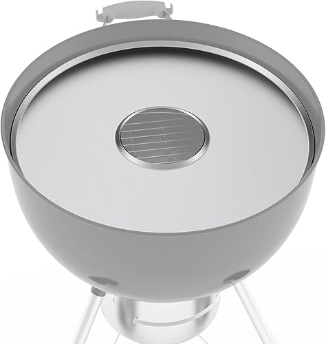 Stanbroil Placa de plancha de acero inoxidable con parte superior plana, inserto de parrilla redonda de repuesto para parrilla de barbacoa Weber de
