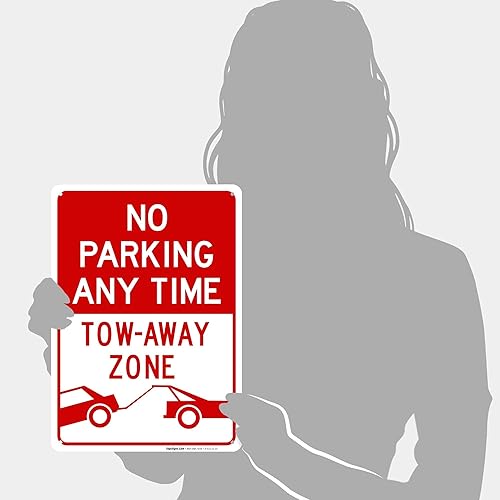 Miniatura 4 de Letrero de "No Parking Any Time", 10 x 14 pulgadas, aluminio 040 libre de óxido, resistente a la decoloración, fabricado en Estados Unidos