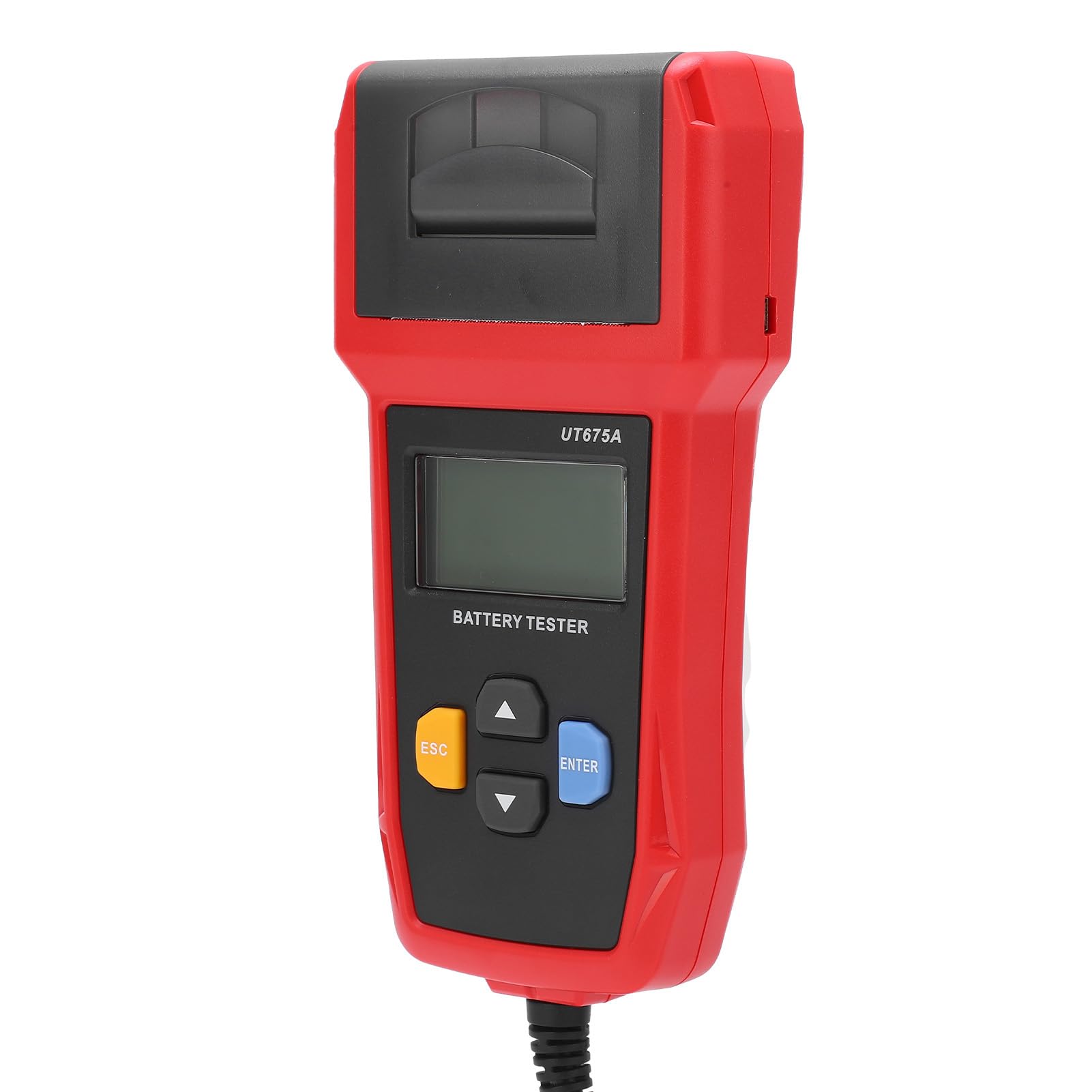 Cocoarm Autobatterietester, Digitaler Batterietester mit Leitfähigkeitstechnologie, Druckfunktion, Welligkeitstest, 12V-24V-Systemprüfung für Autos, Motorräder, Mechaniker