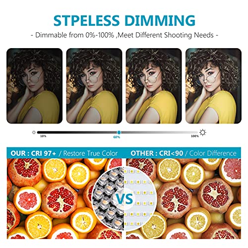 Neewer 2er Pack 660 LED Videoleuchte mit APP Steuerung, Fotografie Videobeleuchtungs Kit mit Lichtstativen, dimmbarem… – Bild 6