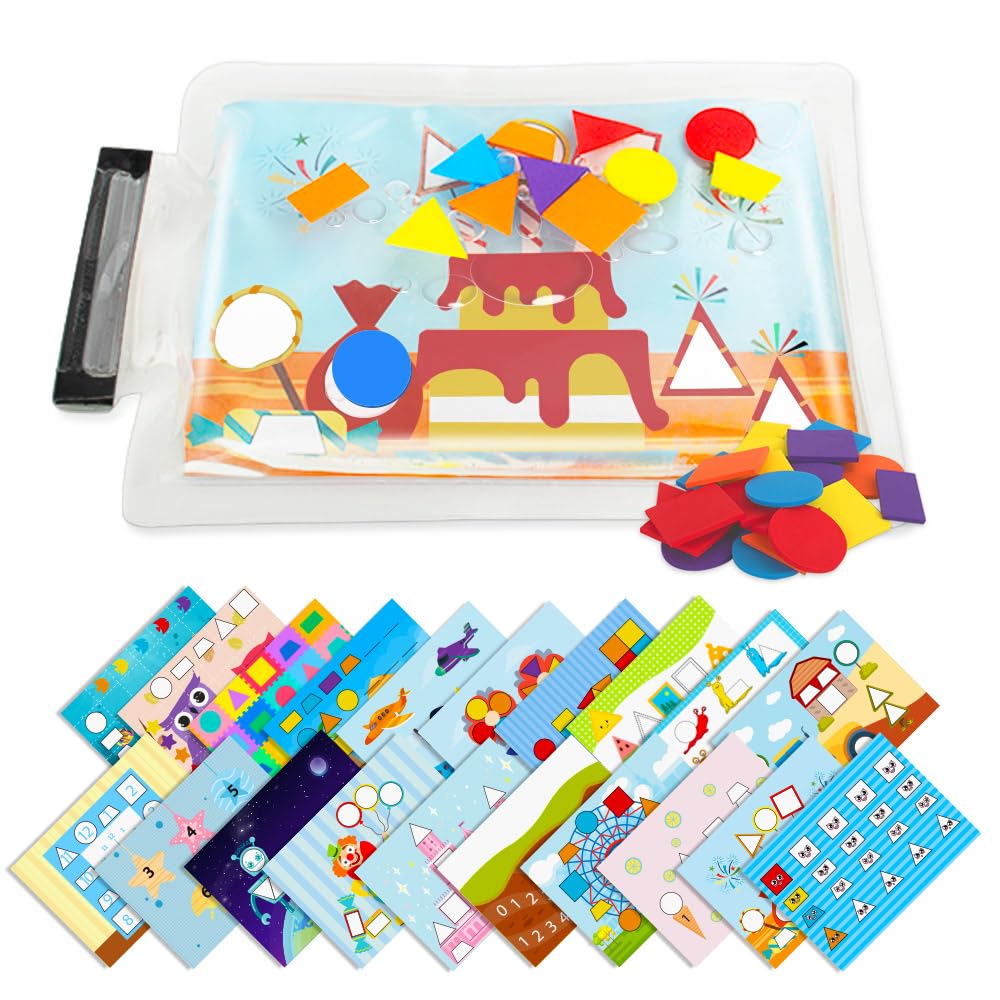 Inbeby Sensory Pad Colors and Shapes,Sensory Mat Toys for Toddlers