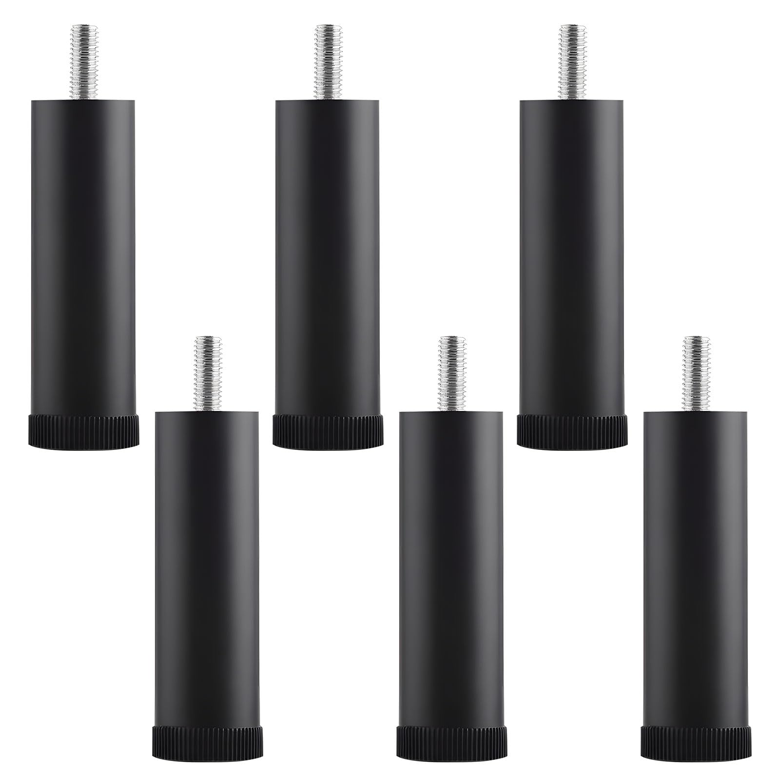 Shyyoulqe Black 6Pcs Bed Elevators 3.4 Inch Anti-Slip Furniture Risers, Heavy Duty Leg Extenders For Sofa Chair Adjustable Assistance Heavy Type Bed Risers