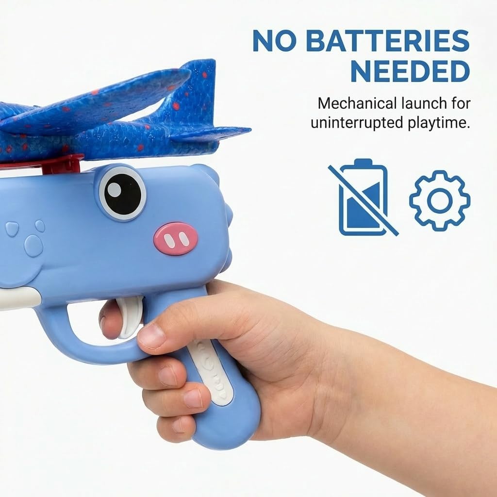 Cute Dinosaur Airplane Launcher Toy, 2026 New Dinosaur Catapult Aircraft, Outdoor Flying Aircraft with Easy-Load Mechanism, Long Flight Distance Gliders, Fun Birthday Gifts & Party Favors (Green)