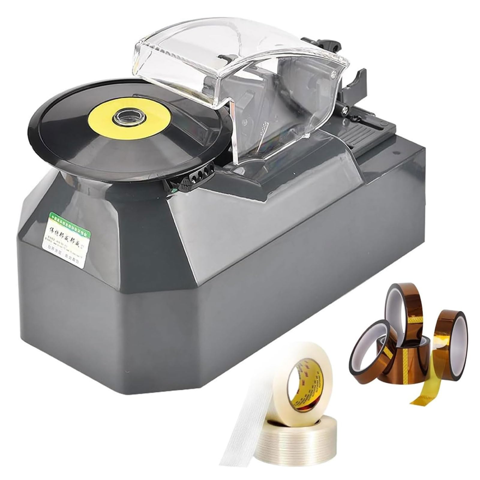 BOOZXCV Electric Tape Dispenser, Automatic Sensing Rotary Cutting Machine, One-Touch Start, Adjustable Length 8-70mm & Width 3-25mm for Factories, Schools, Shops
