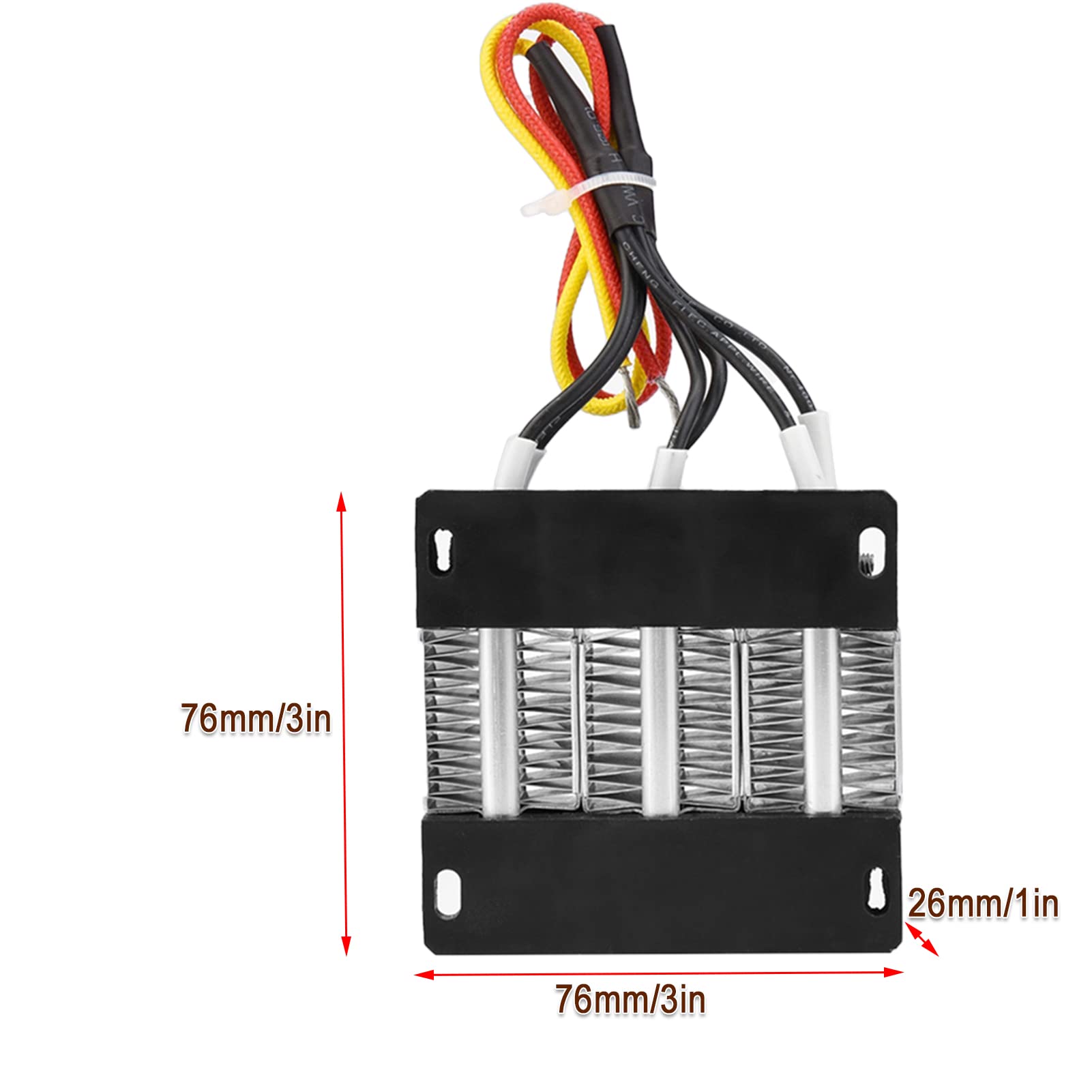 Yuecoom Air Heater, PTC Ceramic Air Heater, 12V 150W Insulated PTC Thermistor Ceramic Air Heating Element for Air Conditioner, Electric Heater, Humidifier