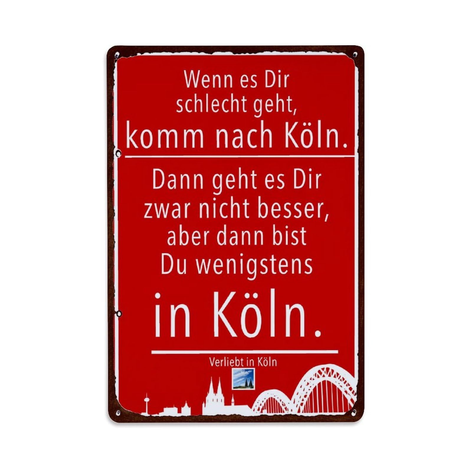 Enderetf Vintage Red Background White Text City Silhouette Bridge Tin Sign Metal Poster, Home Bar Garage Man Cave Cafe Indoor & Outdoor Wall Decoration 8X12inches