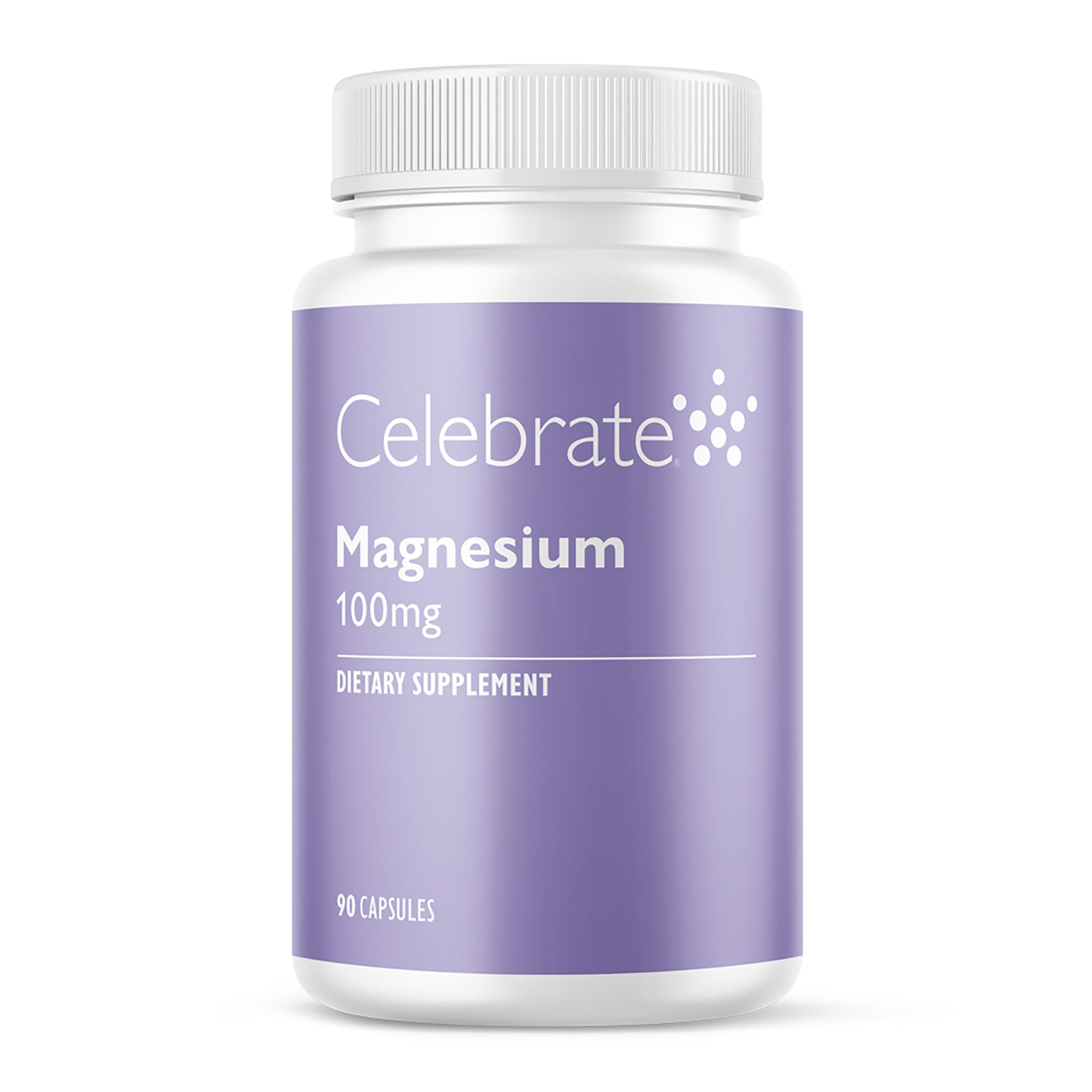 Celebrate Vitamins Magnesium - 100 mg Chelated Magnesium Bisglycinate Capsules for Sleep Support and Muscle Cramp Defense, Vegan and Gluten Free, 90 Count