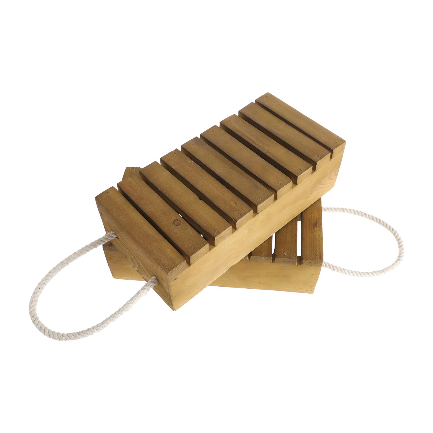 bpa Burnt Wood Rustic Cake Stand Risers For Display, Wooden Pallets Style Tiered Dessert Stand, Cupcake Display Boxes With Rope Handles