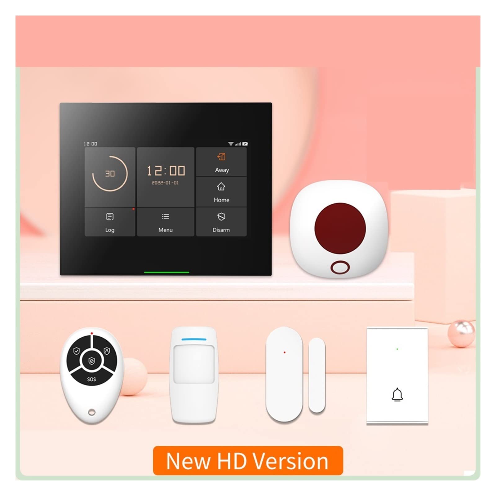 Sistema di Allarme di Sicurezza Domestica, di Allarme antifurto Domestico Wireless 4G HD Tuya Supporto Schermo Anti-Impronta Aggiornamento Online(Ost-Set-P-1-6-4G Kit)