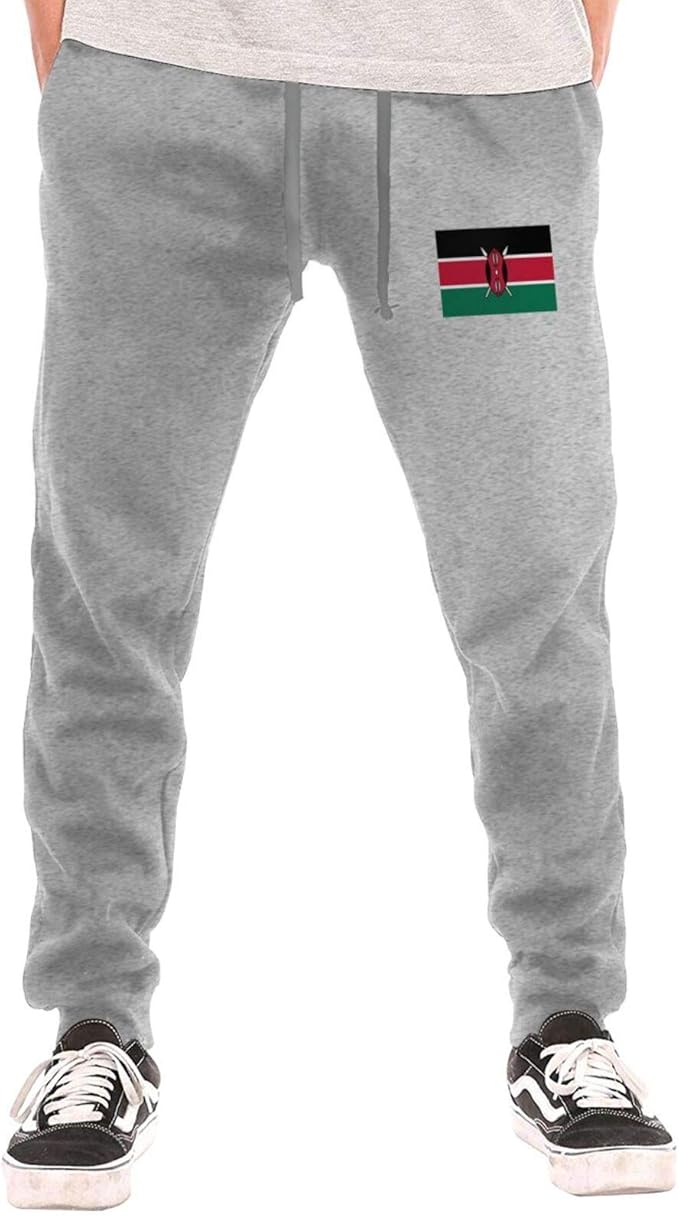 WTKWAHY Kenya Flag Man Casual Breathable and Comfortable Sweatpants