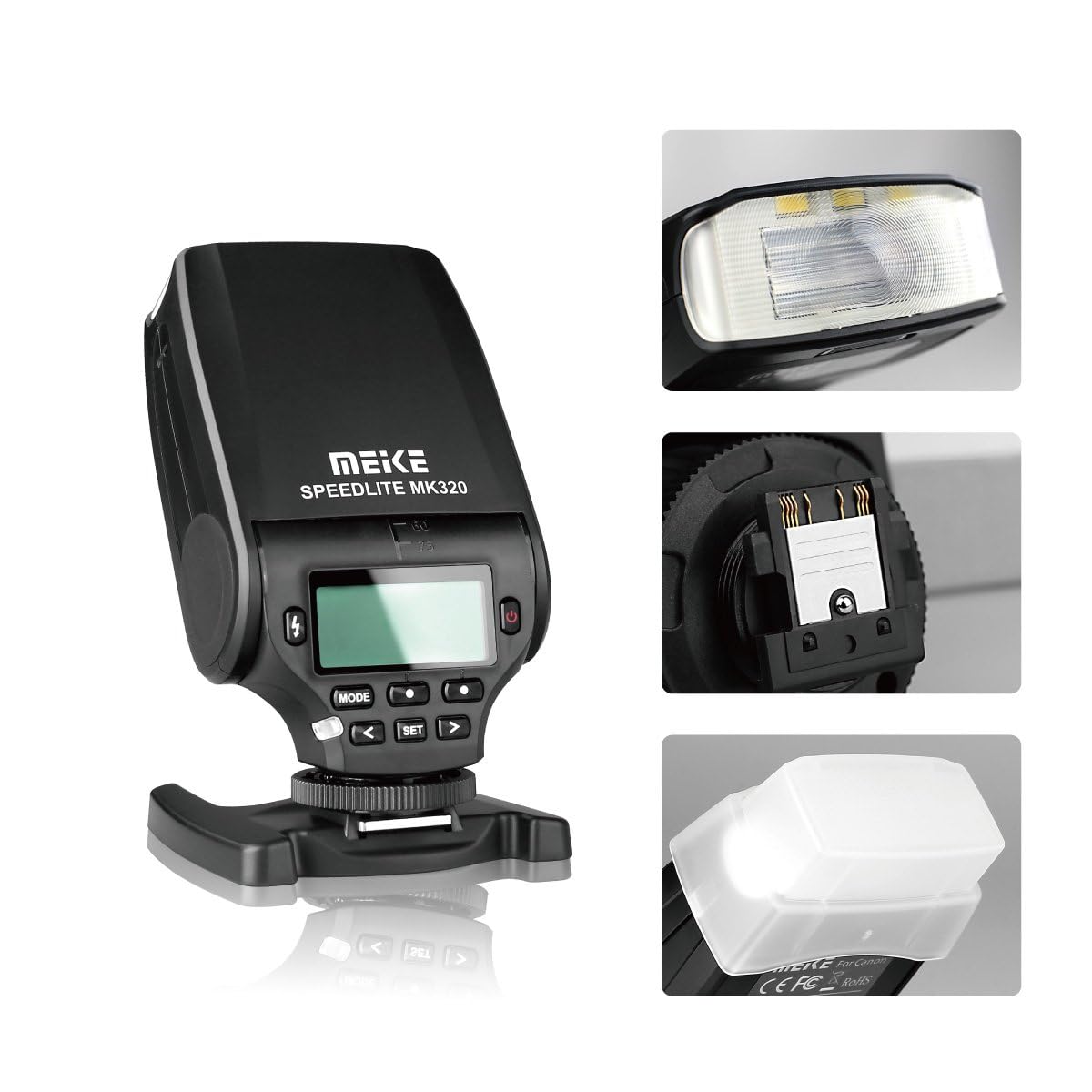 Meike MK-320S Mini TTL Speedlite Flash for Sony MI Hot Shoe A7 A7II NEX6 A6000 A6300 A6500