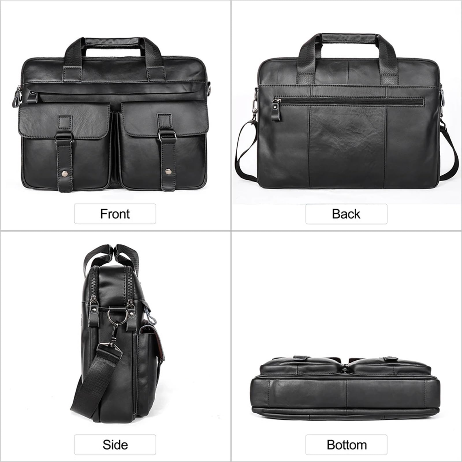 Valigetta 24 Ore Uomo Valigette da uomo in pelle Borsa for laptop 15,6 pollici Borse ufficio for a tracolla for documenti lavoro
