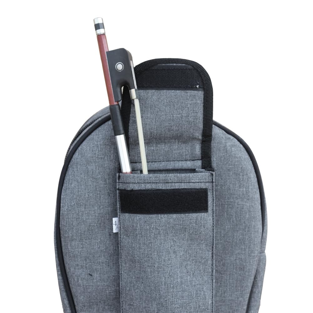 Bolsa para Violonchelo, tamaño 4/4, Exterior de Nailon, Acolchado de Espuma de 20 mm de Grosor, Correas traseras Ajustables, múltiples Bolsillos, Almacenamiento Frontal de Accesorios,
