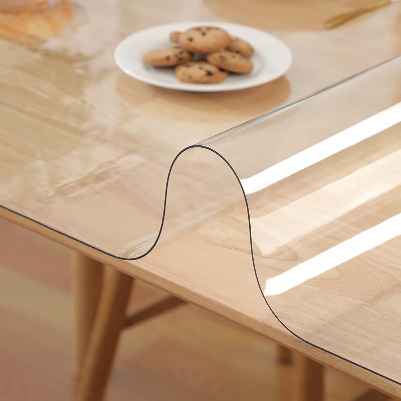 Eralove Átlátszó Asztalvédő 80x160 cm PVC Vízálló Asztalterítő 2mm