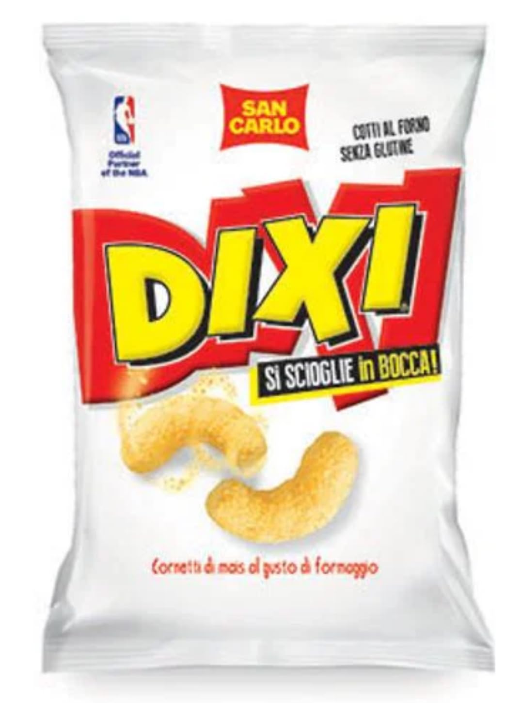 40 San Carlo Dixi Cornetti di Mais al Gusto di Formaggio monoporzioni da 20g