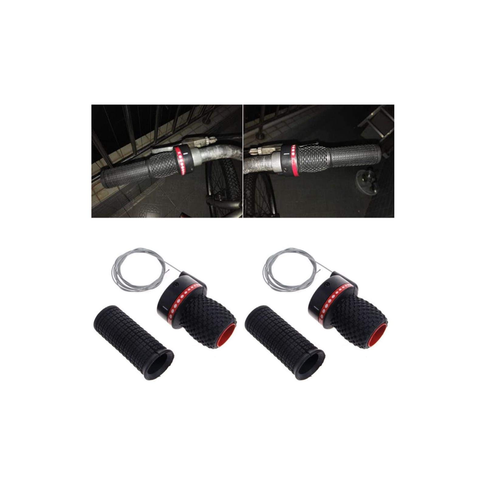 Set di 2 manopole del cambio, per mountain bike, cambio di velocità, cambio di velocità, cambio retromarcia e deragliatore per bicicletta 18/21 velocità