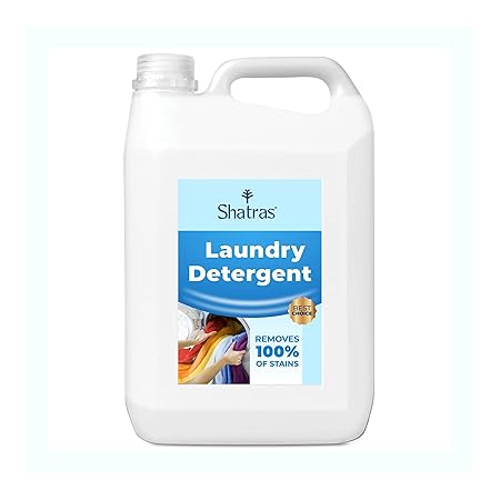 Shatras Liquid Detergent 5 Liter | Laundry Liquid For Fabric Care | Suitable For Top-Load And Front Load Machine And Hand Wash | Concentrated Laundry Detergent (5 liters)