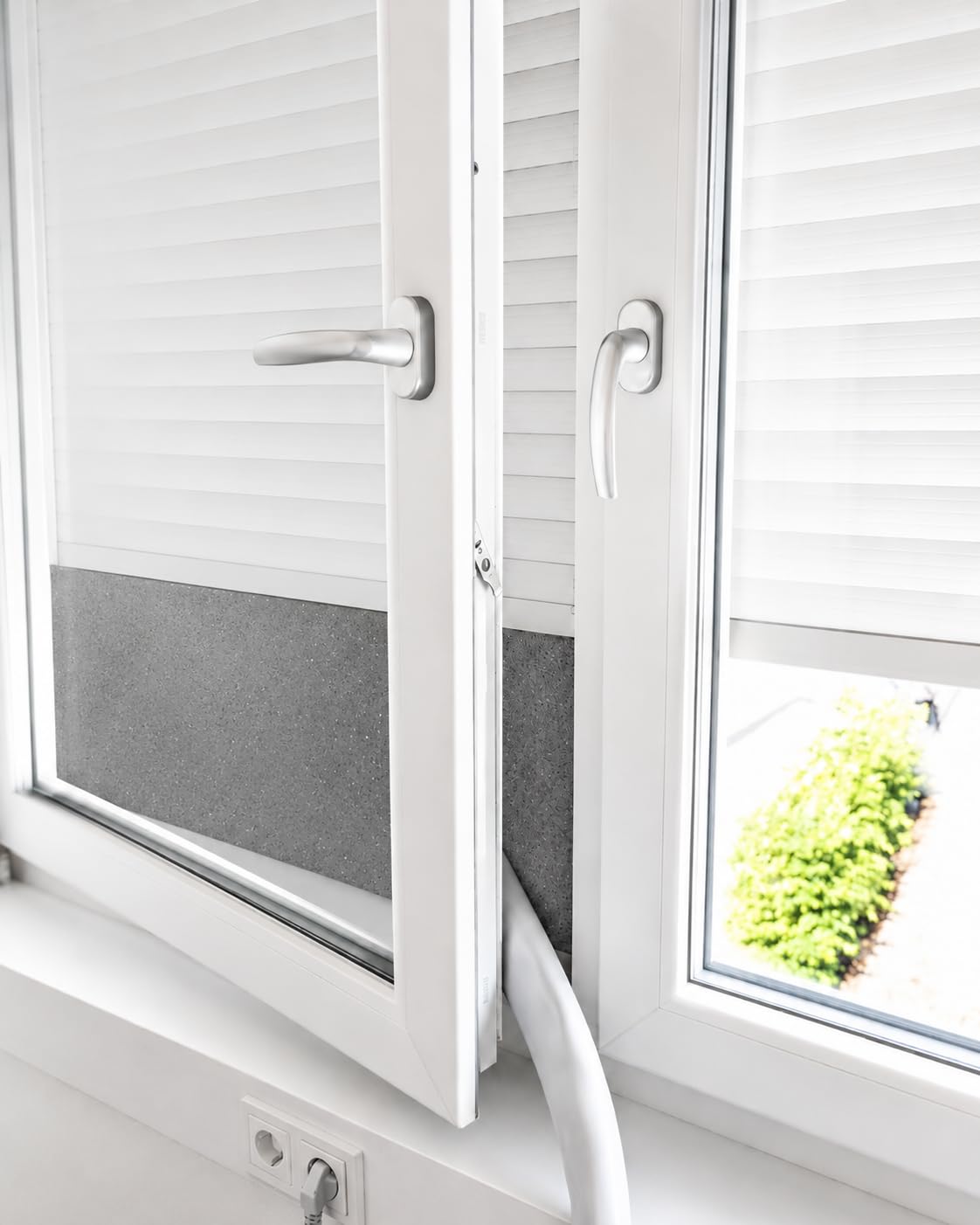 Fensterabdichtung 30-249 cm für mobile Split-Klimaanlage kompatibel mit Midea PortaSplit, Climia, Evolar, Eurom, Trotec, Remko