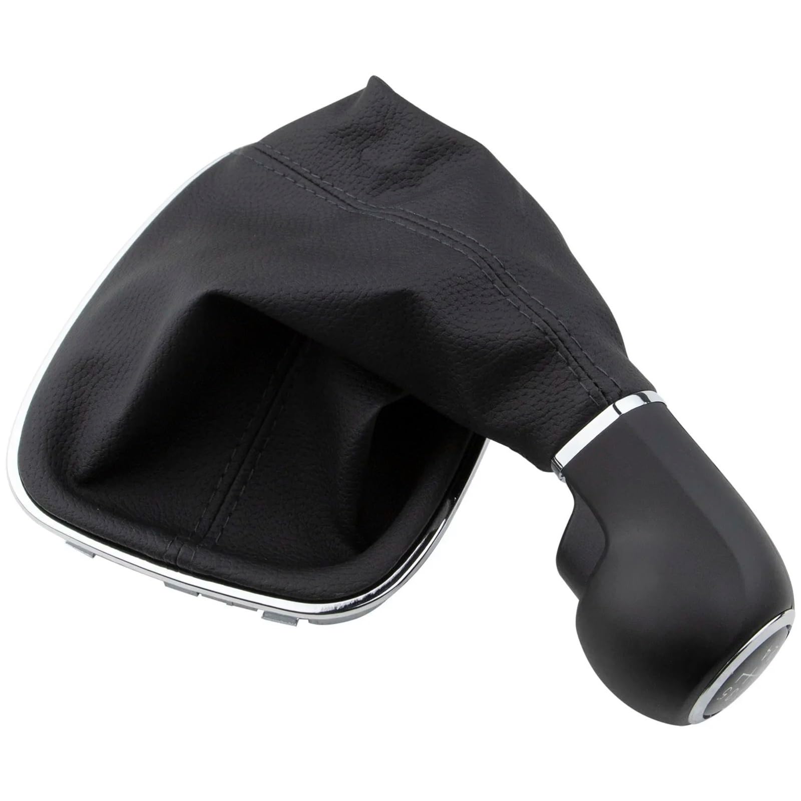 EHWLFVX Car Gear Shift for Opel for Vauxhall for Corsa D S07 E X15 5 Speed Gear Shift Knob Gaitor Boot Manual PU Leather + Plastic