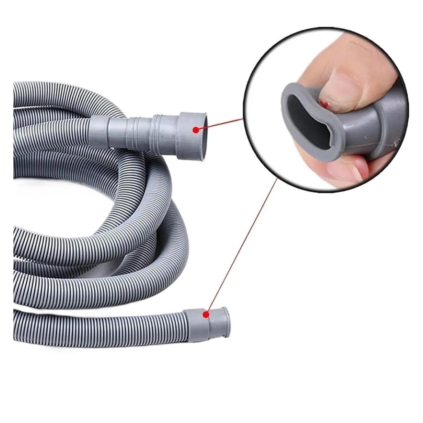 HIZON Tubo di Scarico for Lavatrice Flessibile 1m 3 Metri 5m