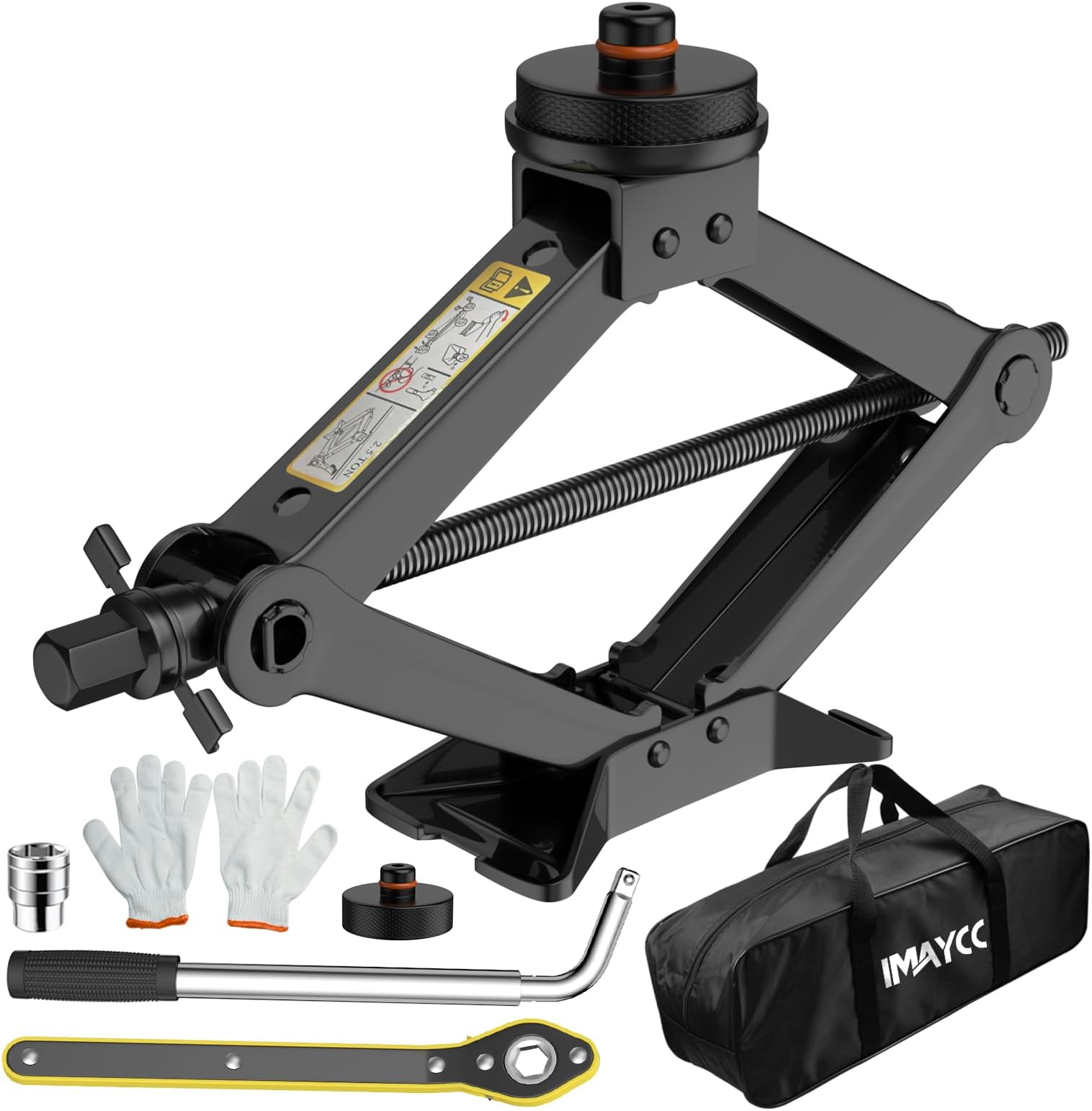 IMAYCC Car Jack Kit for Tesla Model Y Model 3/S/X Lifting Jack,2.5 Ton Scissor Jack for Tesla,Tire Change Kit with Tesla Jack Pucks/Pad,Tire Repair Tools Accessories for Tesla Vehicles