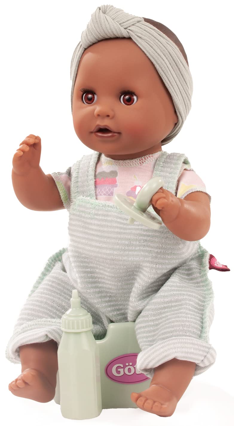 Götz 2353851 Sleepy Aquini Girl Popsicle Puppe 33 cm Badepuppe 7-TLG | für Kinder ab 18 Monaten, Babypuppe, ohne Haare, Hartkörper, braune Schlafaugen, Trink-/Töpfchenfunktion, Flasche, Schnuller