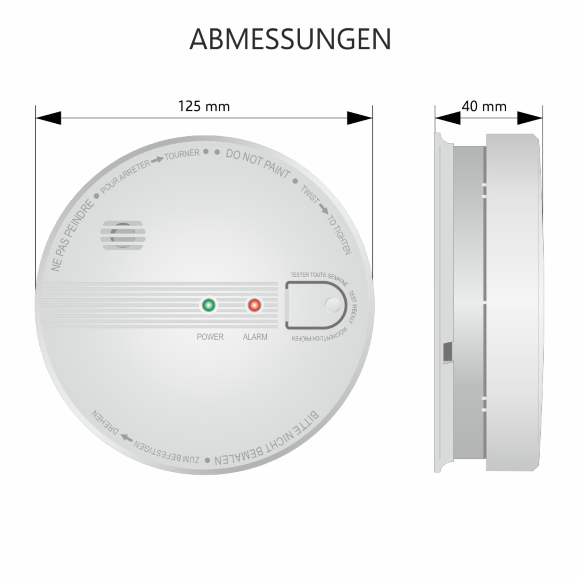 ELRO FS1105P Rauchwarnmelder Set, 230V, vernetzbar mit 5-Jahres Batterie, EN14604 konform, 6er Pack
