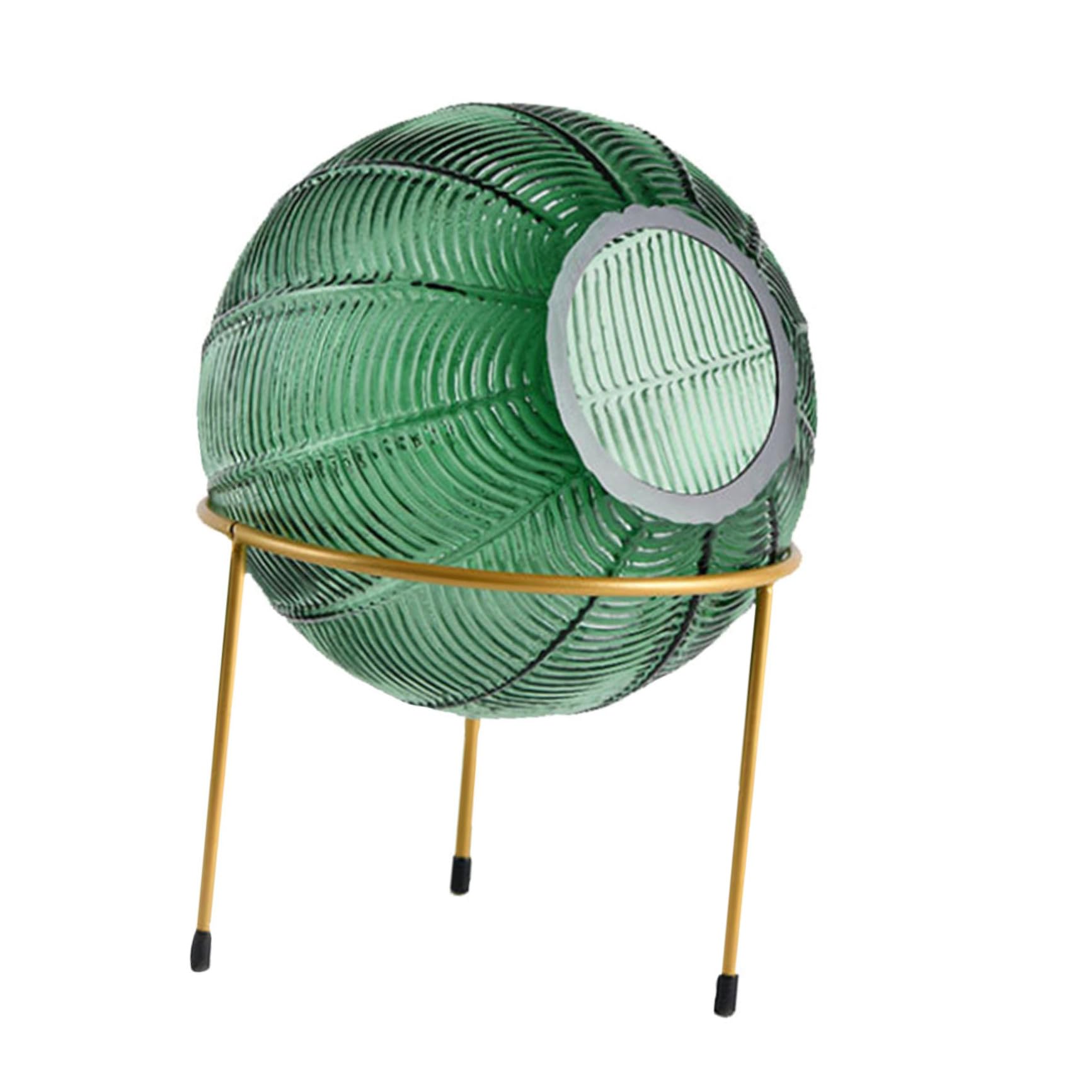 Vase en verre vert avec support pot de plantes creatif pour decoration maison interieur