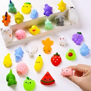 28 PCS Mochi Squishy Toys, Mini Squishies for Kids Party Favors,Stress Relief Toys for Classroom Prizes,School Supplies, Goodie Bag Stuffers,Easter Basket Stuffers,Birthday Gifts,Party Supplies