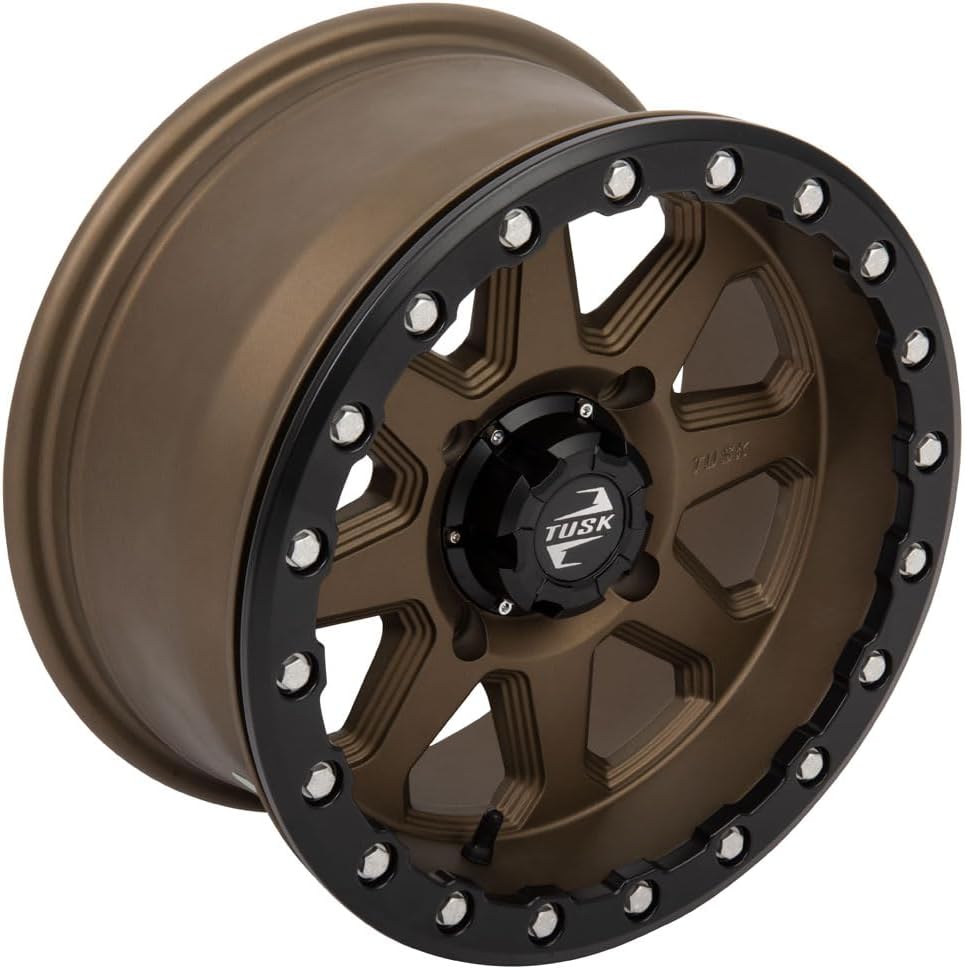 TUSK 4/156 Uinta Beadlock Wheel 15x7 4.0 + 3.0 Bronze Compatible with POLARIS RZR/General/Ranger KAWASAKI KRX/Ridge/Mule Pro YAMAHA RMAX/YXZ
