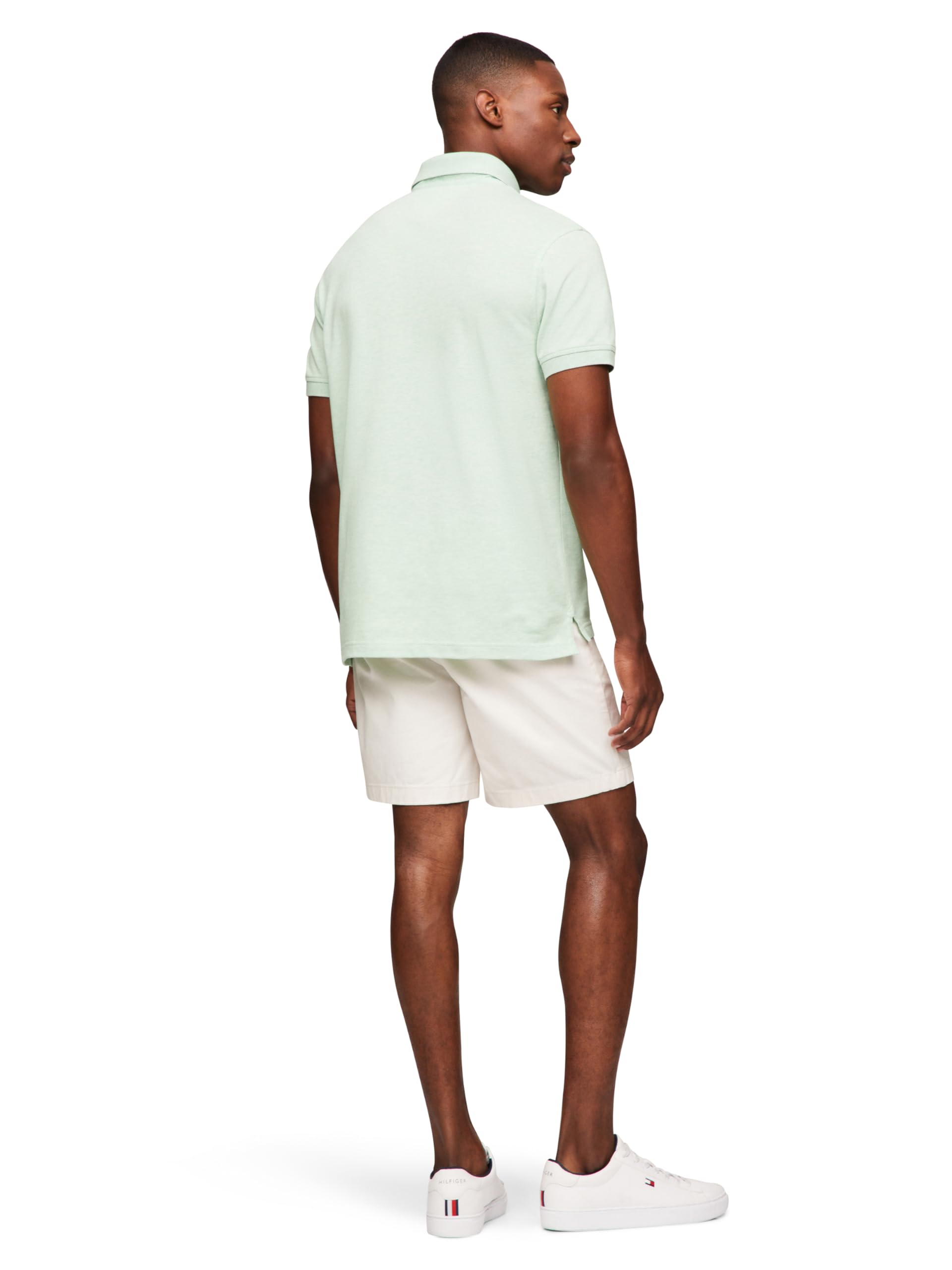 Tommy Hilfiger Adaptive Short Sleeve Polo Shirts in Classic Fit with Stretch And Organic Pique Cotton Polo Manica Corta in vestibilità Classica con Piquet Elasticizzato e Cotone Biologico Uomo