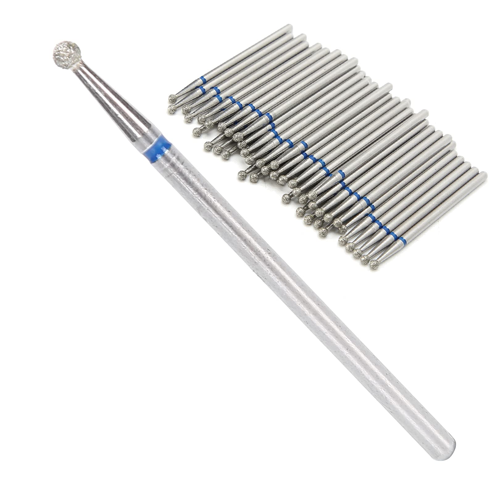 50 Pièces de Forets à Ongles en Forme de Boule, Ensemble de Forets de Manucure en Diamant, Accessoires de Coupe-Ongles Professionnels pour Ongles en Acrylique, Manucure, Perceuse
