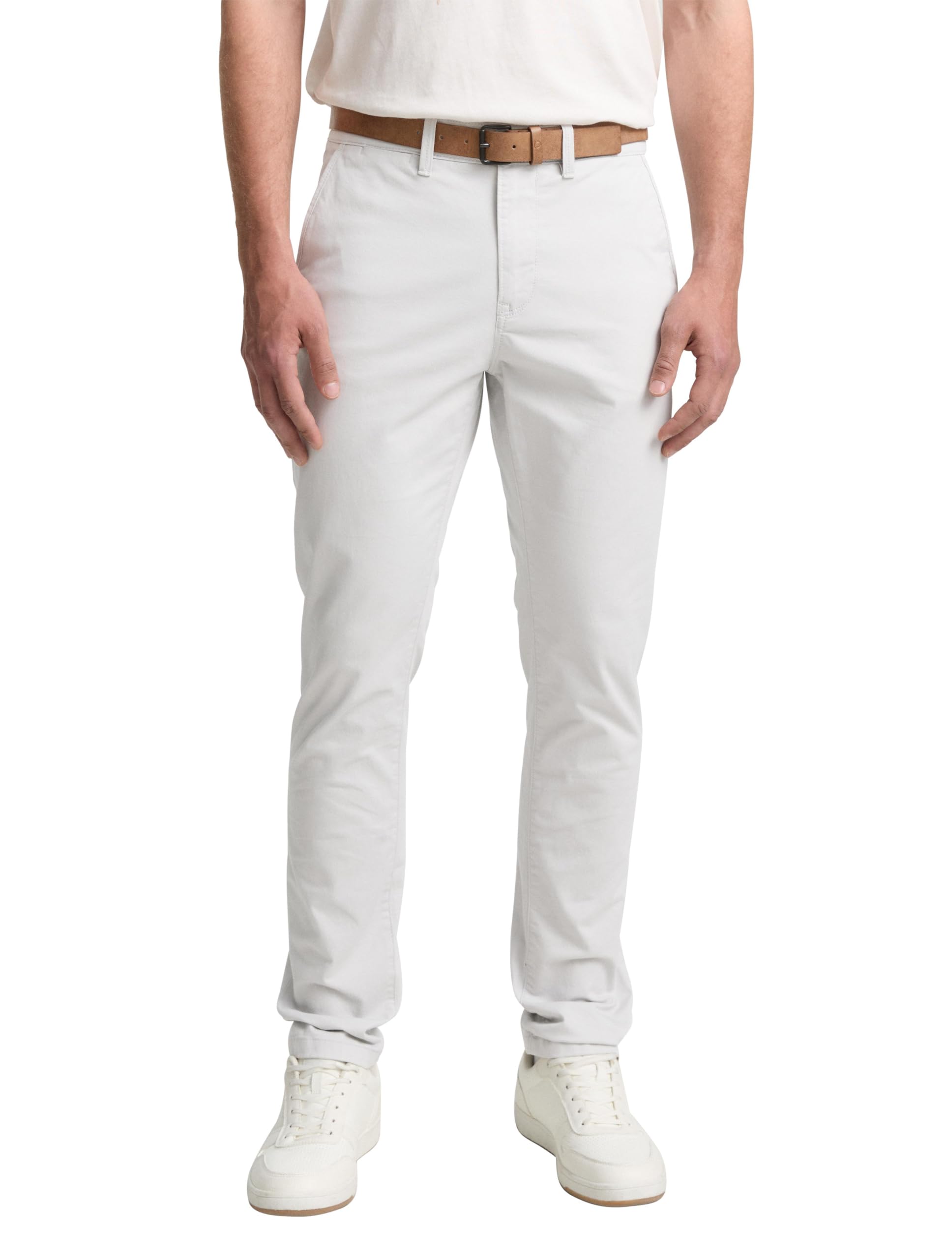 Tom Tailor Denim Herren Slim Chino Hose mit Gürtel