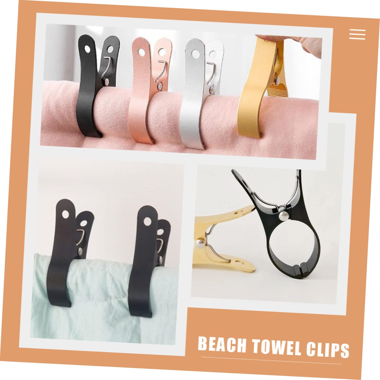 MAGICLULU 4 Pz Molletta Antivento Clip Resistenti Fermagli Per Appendere Il Bucato Clip Per Vestiti Mollette Da Esterno Lega Di Alluminio Coperta Trapuntata Domestico Vacanza