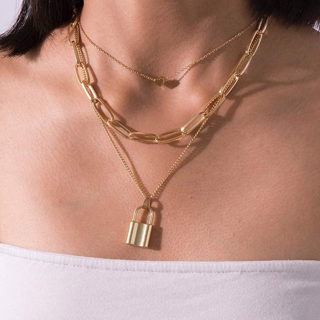 Plated Necklace & Earrings Combo Set ()